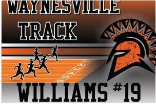 Waynesville Track Williams #19 sign 